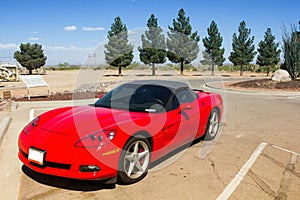 Red convertible sports car