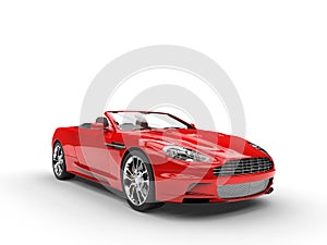 Red convertible sports car - studio beauty shot