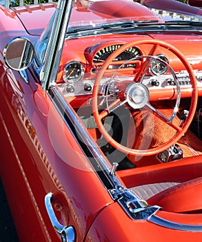 Red Convertible Vintage Car