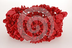 Red coral bracelet photo