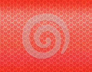 Red and coral gradient snake skin pattern, sharp scale