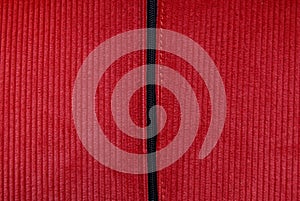 Red corduroy fabric