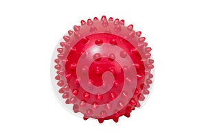 Red coronavirus COVID-19 model. isolated on white background