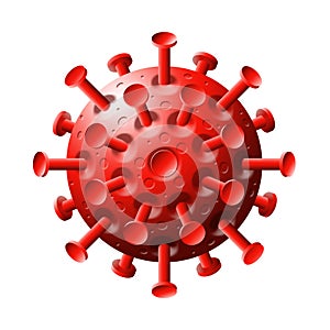 Red coronavirus molecule