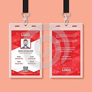 Red Corporate ID Card Design Template