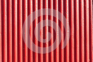 Red corrugated metal sheet background