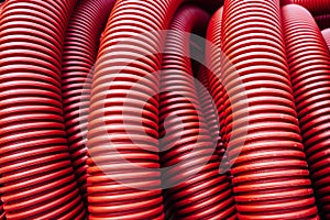 red corrugated pvc pipe for underground electrical cable laying