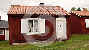Red Cottage in Gammelstad Kyrkstad near Lulea in Sweden