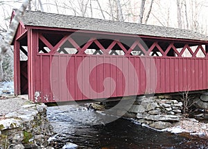 Red covered bridge