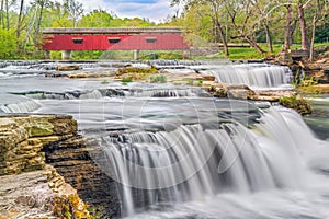 Red Covered Bridge and Whitewater