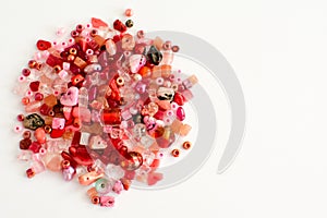 Red craft beads