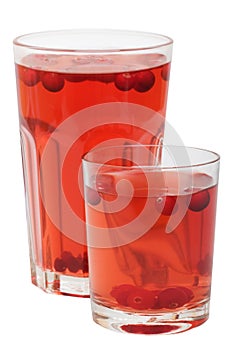 Red cranberry fruit drinks