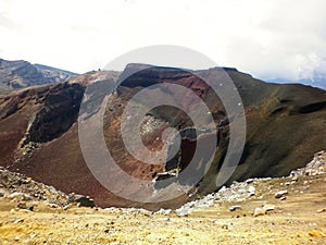 -Red Crater on the top of Tongariro Volcano, Tongariro Crossing National Park