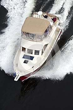 Red and Cream Speedboat