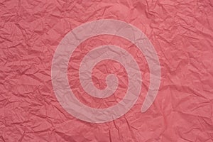 Red creased tissue paper texture background