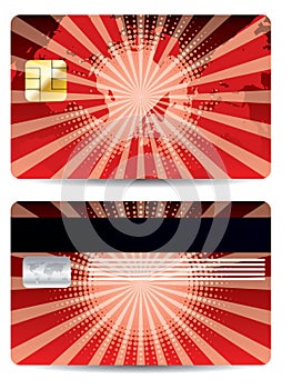 Red credit card design