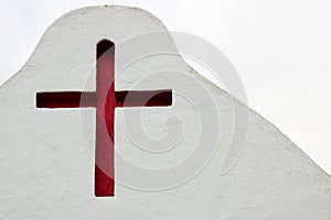 Red crucifix in Sancta Eularia photo