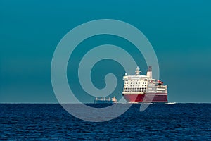 Red cruise liner