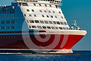 Red cruise liner