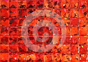 A Red crystal facet background