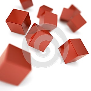 Red cubes