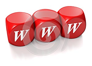 Red Cubes with WWW address