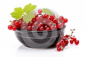 Red currant in bowl. Boost for immune system.