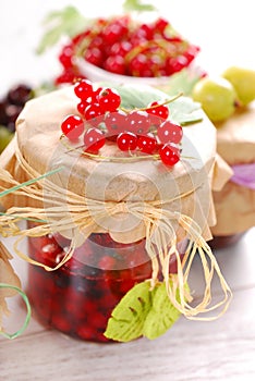 Red currant homemade preserve photo