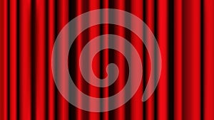 Red curtain bacground stage decoration. Vector realistic theatre show luxury vintage curtain. Graphic illustration