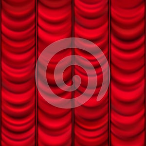 Red curtain background template. EPS 10