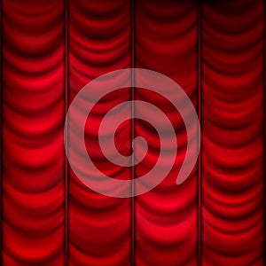 Red curtain background template. EPS 10