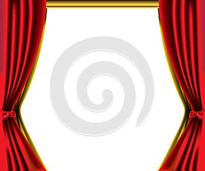 Red curtain border