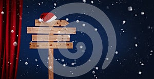 Red curtain or drapes