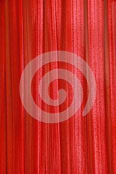 Red curtain fabric background