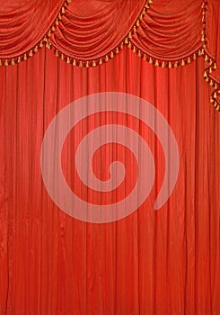 Red curtain fabric background texture