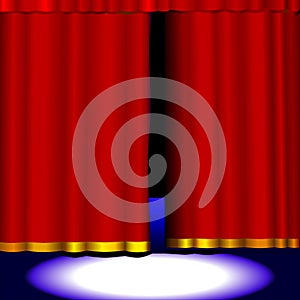 Red Curtain Stage