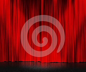 Red Curtain Stage Background