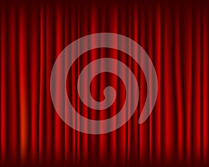 Red curtain for stage seamless texture