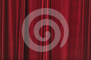 Red curtain in theatre