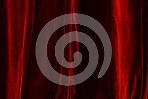 Red curtain in theatre background