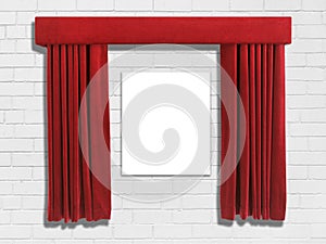 Red Curtains and Wall