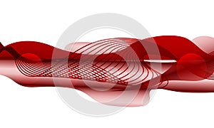 Red curve abstract wave graphic design background