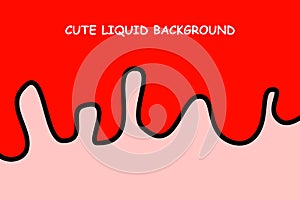 Red cute Background with comic style