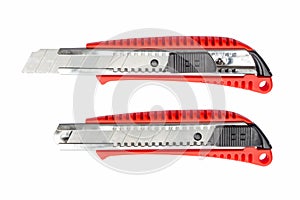 Red cutter on isolated white