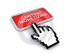 Content monetizing button