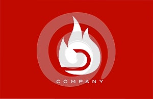 Red D fire flames alphabet letter logo design. Creative icon template for business and company