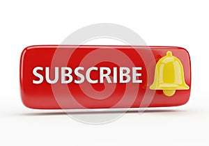3D Subscribe Now Button Stock Illustration