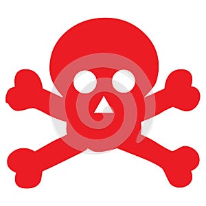 Red danger scull icon