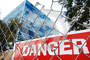 Red danger sign