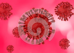 Red Dangerous Virus - 3D